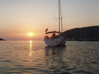 sunset at Kithnos Island