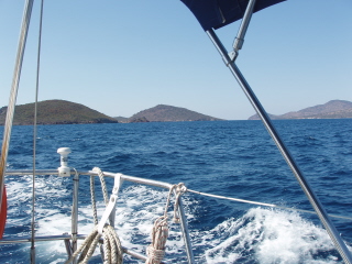 High winds and waves entering Candarli bay