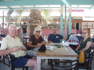 Expensive cafe at the Golden Dolphin hotel